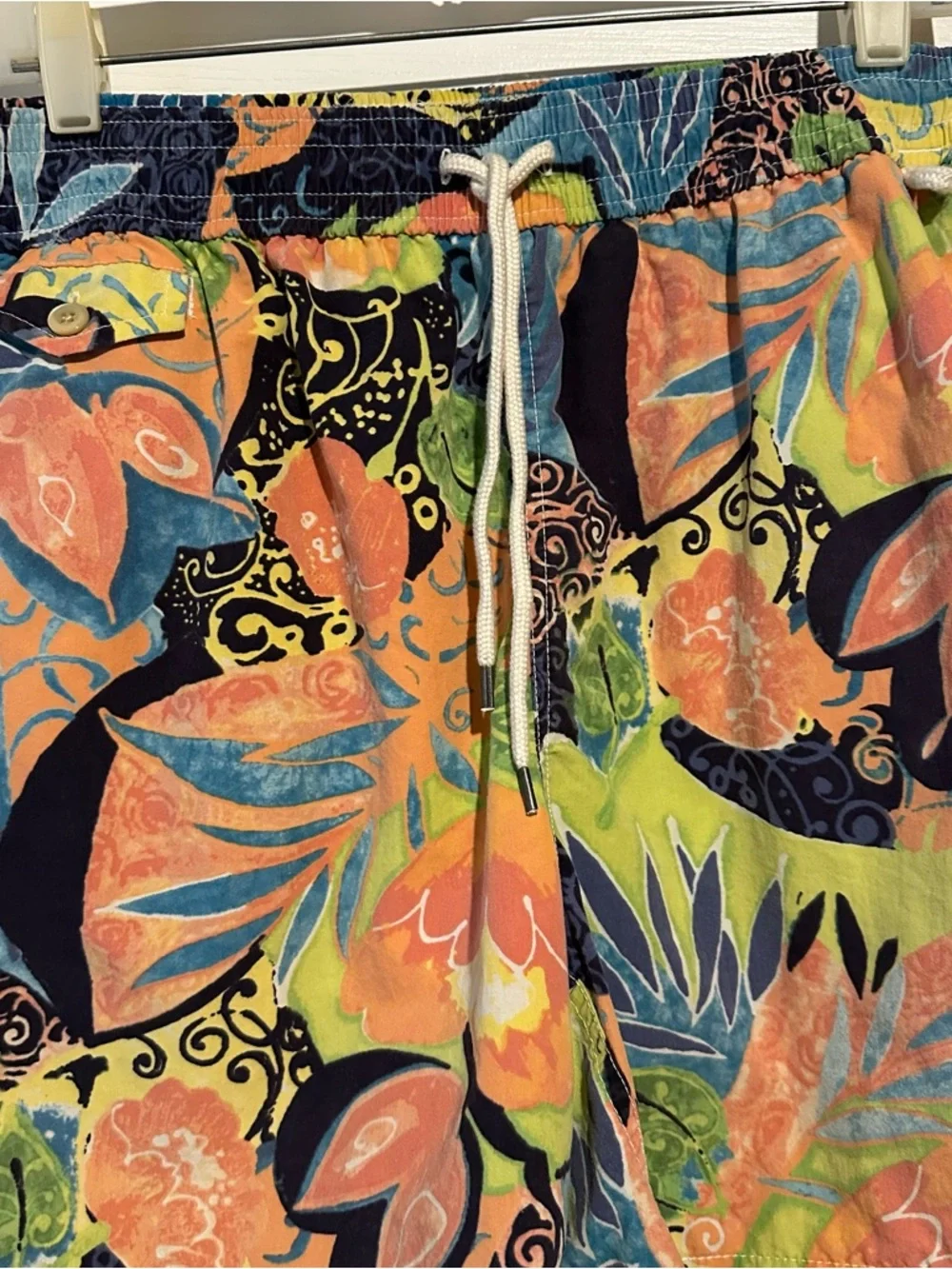 Polo Ralph Lauren Hawaiian Floral Print Swim Trunks Shorts Large